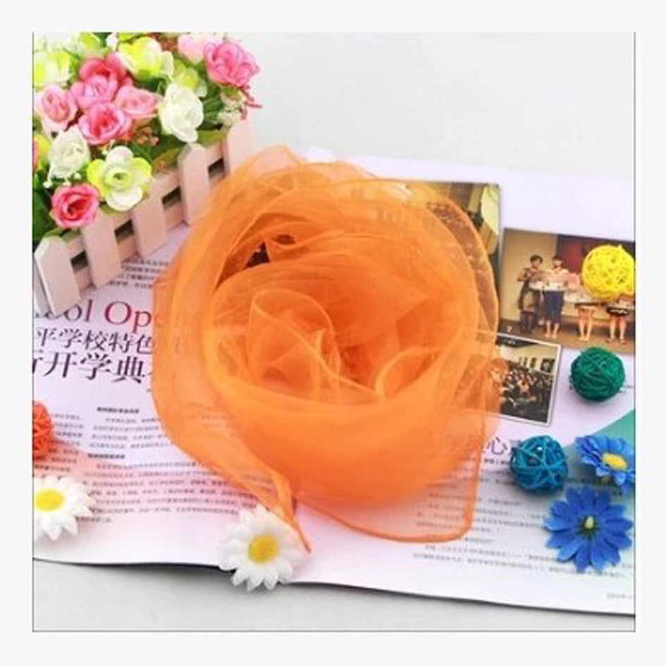 Small Square Candy Solid Color Gauze Scarf