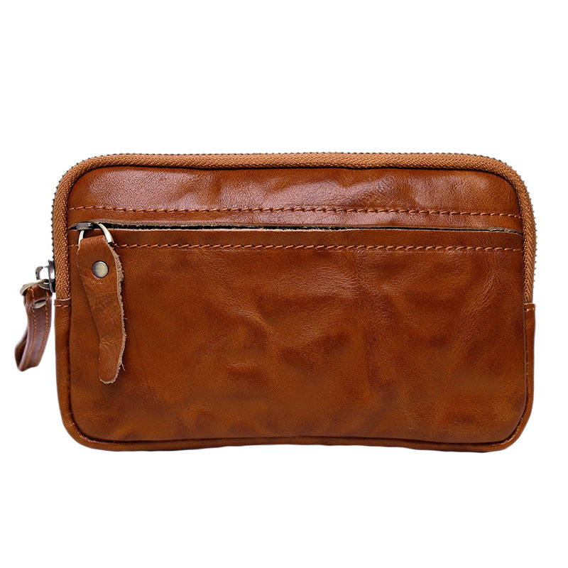 Retro Genuine Leather Womens Wallet Clutch Bag