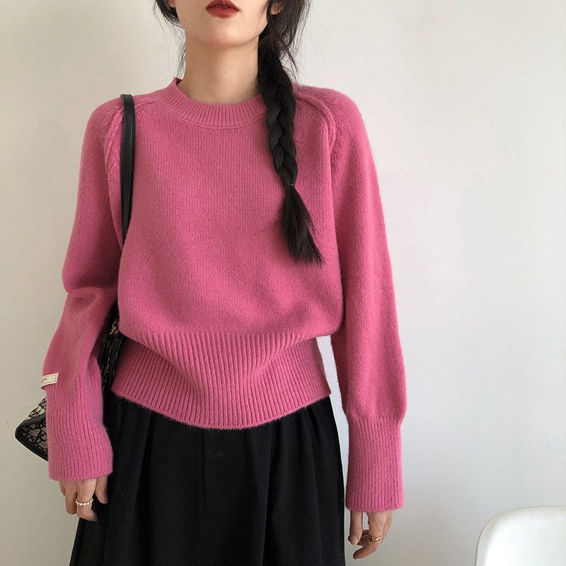 Efterår All-matching Lazy Style Pullover Striktrøje