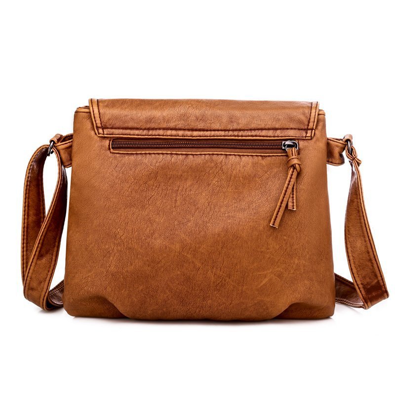 Women's Soft Leather Retro One Shoulder Large Capacity Bag