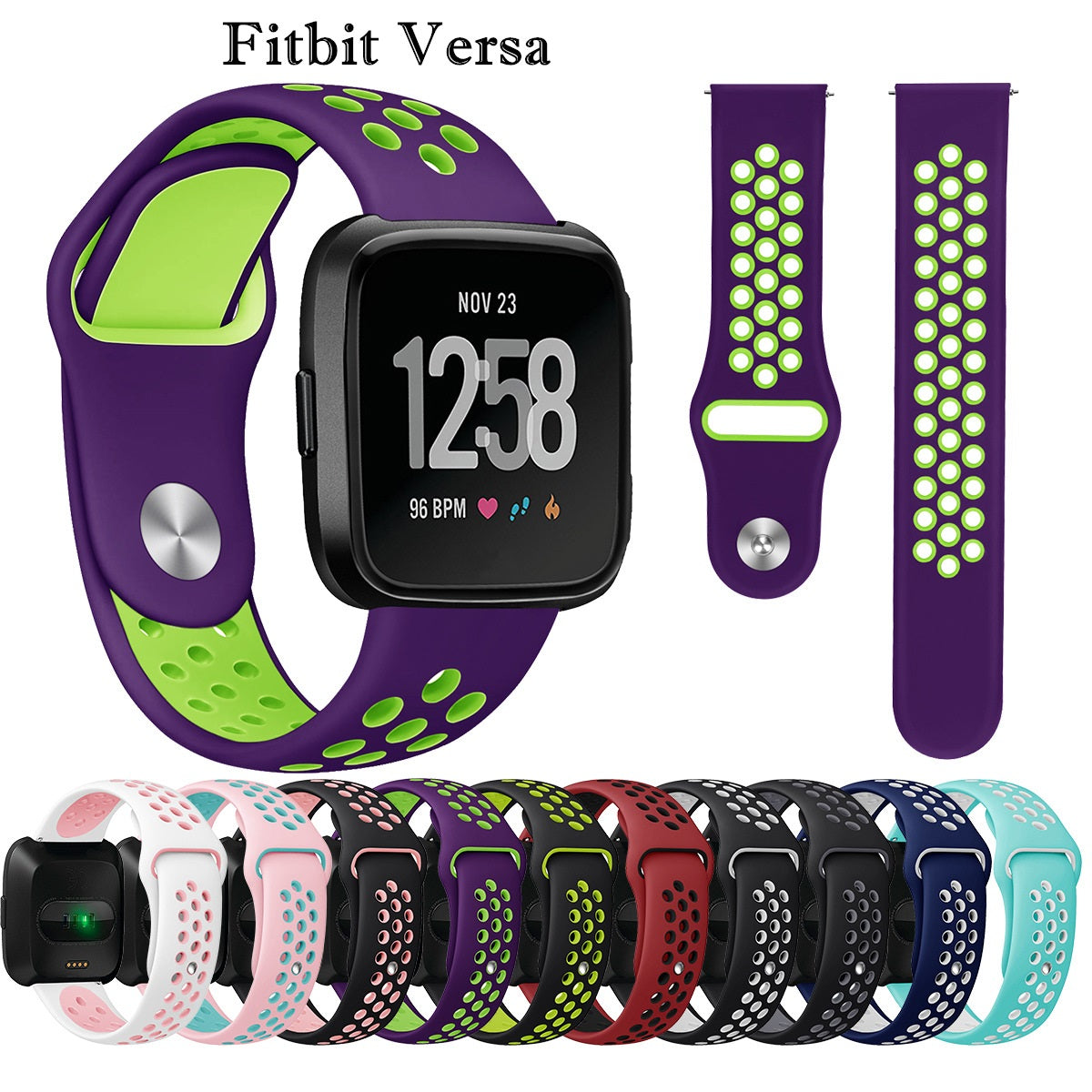 Sports Silicone TPU Breathable Two-color Watchband