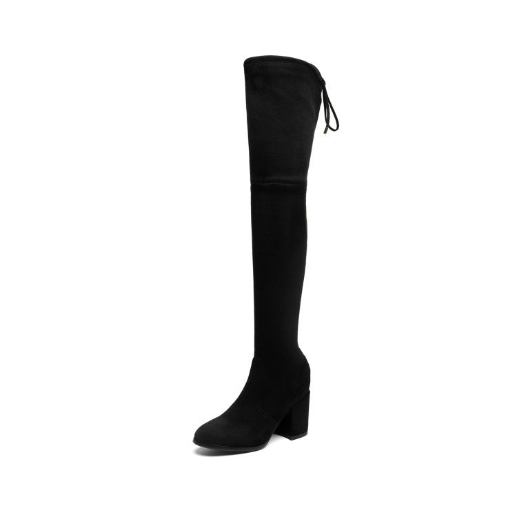 The New Thick Heel Inside Raised Flat High Boots