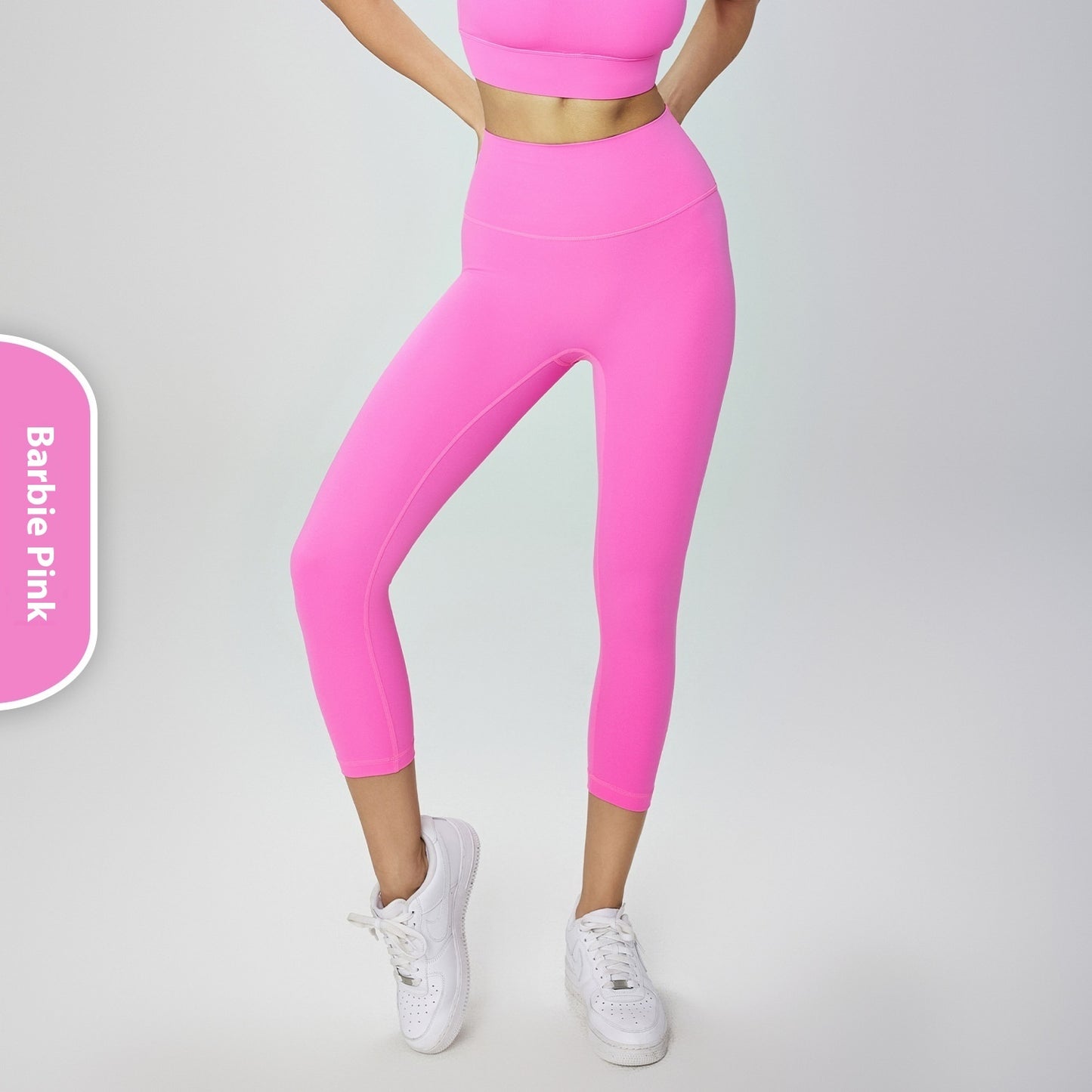 New Fitness Yoga No T-line Nude High-waist Beautiful Buttocks Cropped