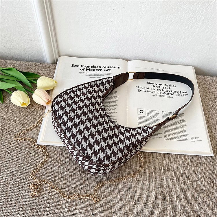 Mini Textured Underarm Portable Crossbody Bag