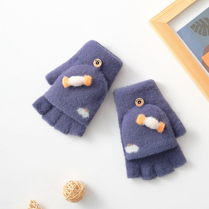 Winter Korean New Style Baby Clamshell Gloves