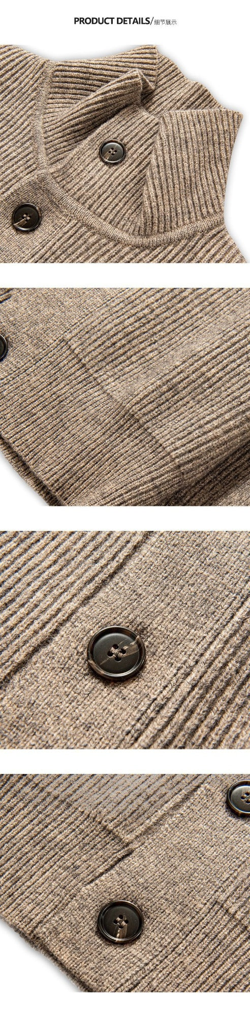 Mens Retro Casual Cardigan Sweater In American Style