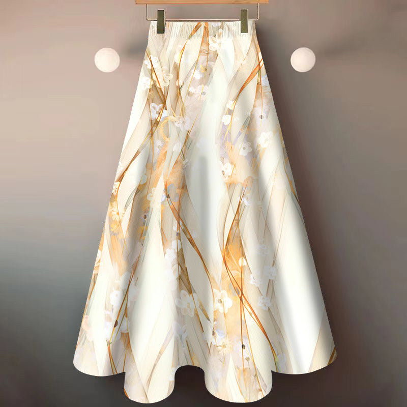 National Style Floral Skirt New Elegant Cover