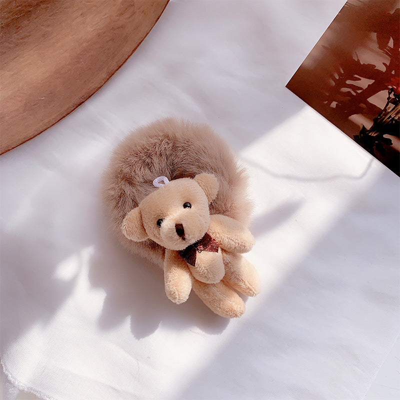 Girl Simple Hair Ring Bear Rope Cute