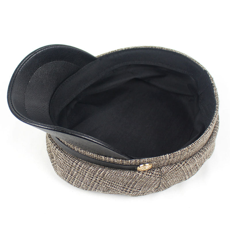 British Style Ladies Flat Top Retro Casual Brim Hat