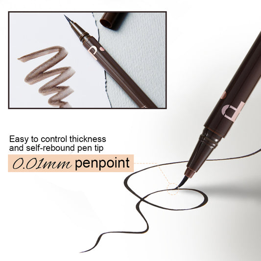 Fiber-tip Eyeliner Pen With Soft Brush Tip Waterproof Long-lasting And Smudge-proof