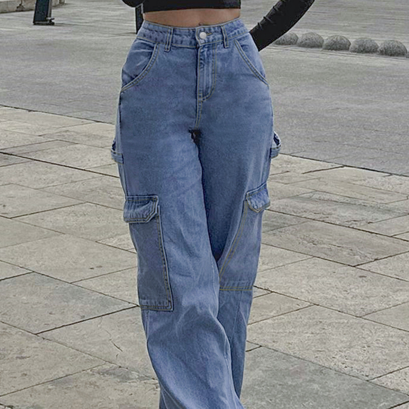 Damemode Personlighed All-match Lige Jeans