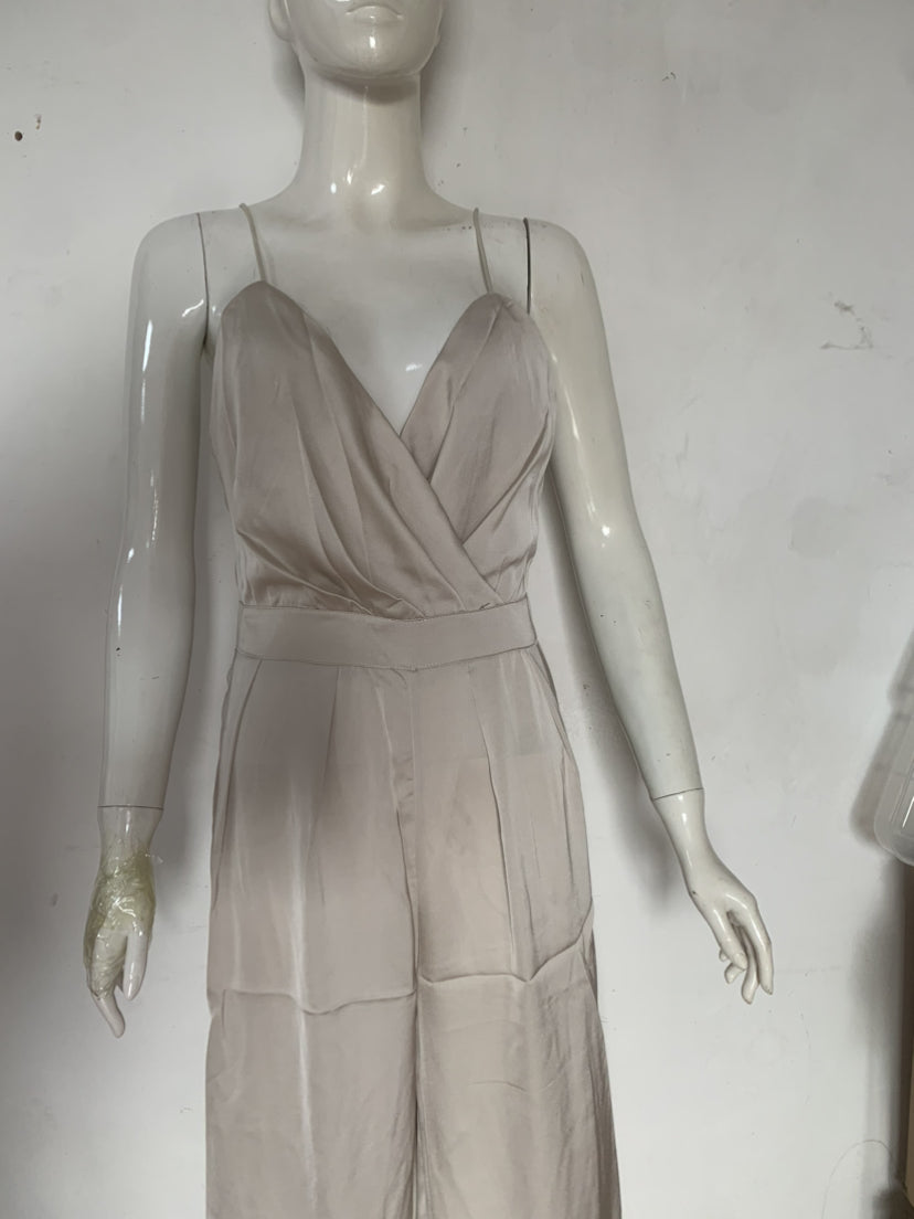 Slynge Taljetæt Lige Moppe Gulv Minimalistisk Ærmeløs Jumpsuit