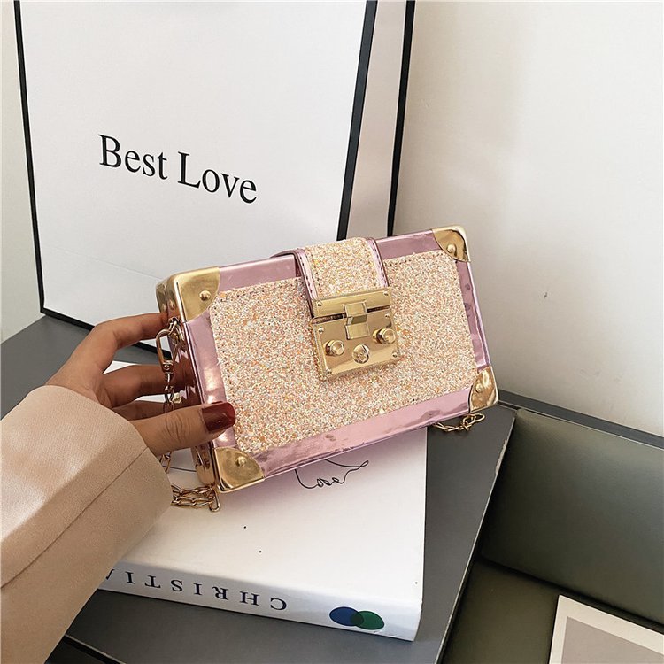 Personalized Gradient Color Sequins Ladies Chain Pouch