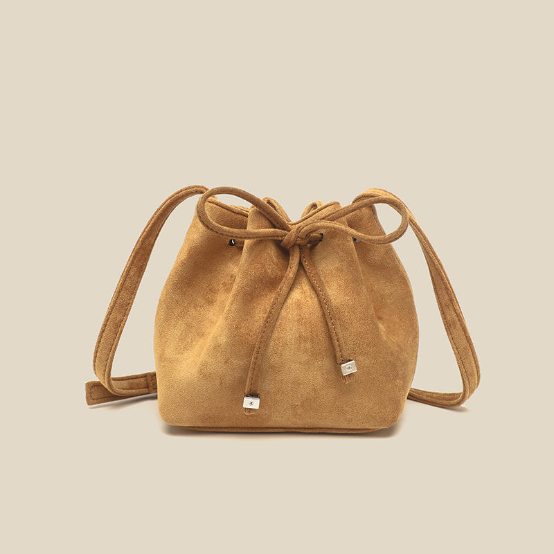 Women's Drawstring Bag Drawstring Mini Bucket Bag Special-interest Design Shoulder Bag