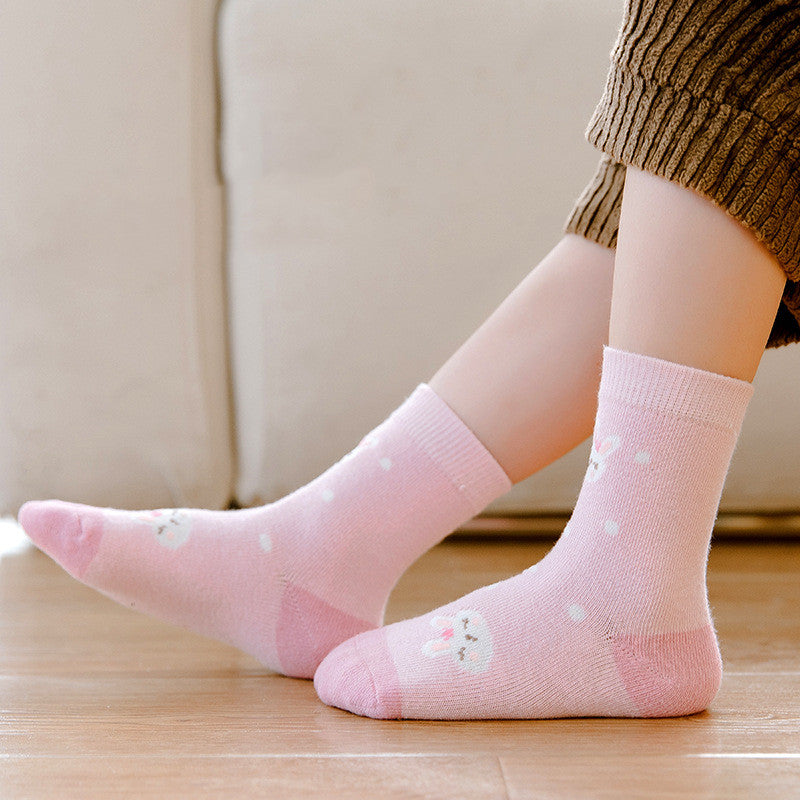 New Cartoon Rabbit Cute 1-12 Year Old Student Socks
