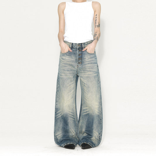 Retro Zipped Five Button Jeans