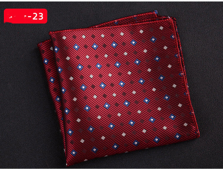 Men's Textured Retro Embroidery Jacquard Square Scarf