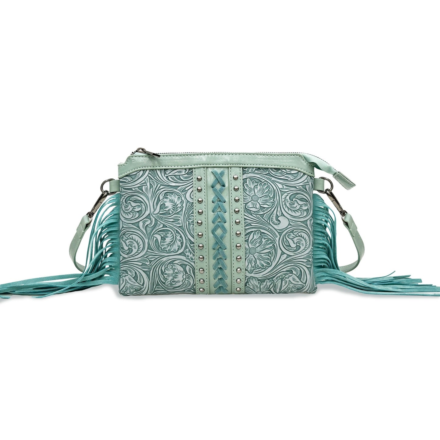 Bohemian-style Tassel Crossbody PU Leather Printed Women's Bag