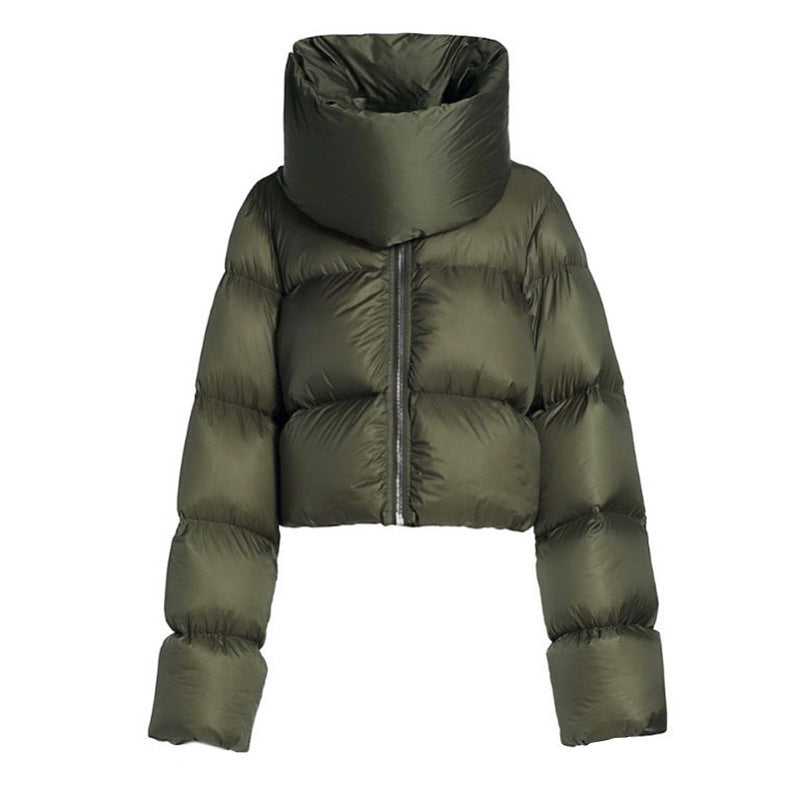 Snap-on Scarf Coat Warm-keeping Cotton Clothing