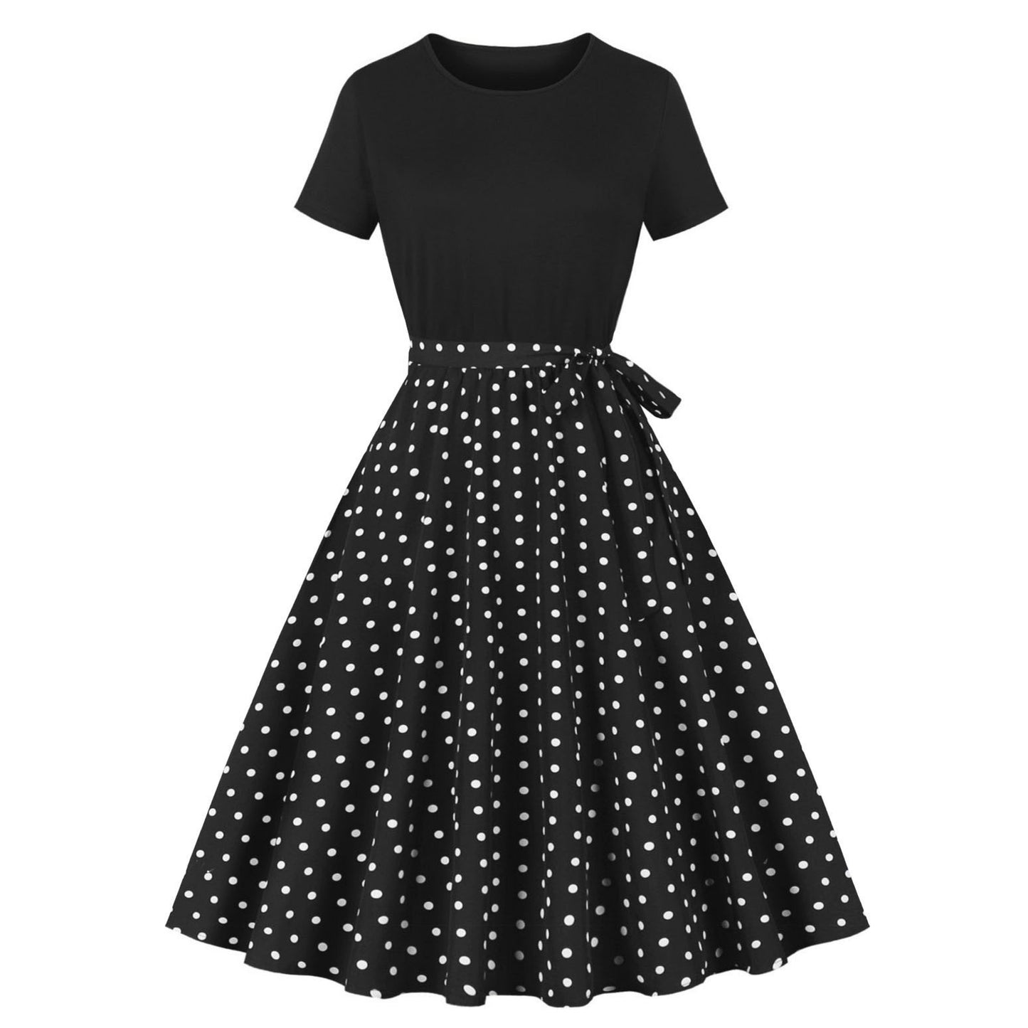 Women's Fashionable Retro Patchwork Elegant Dress
