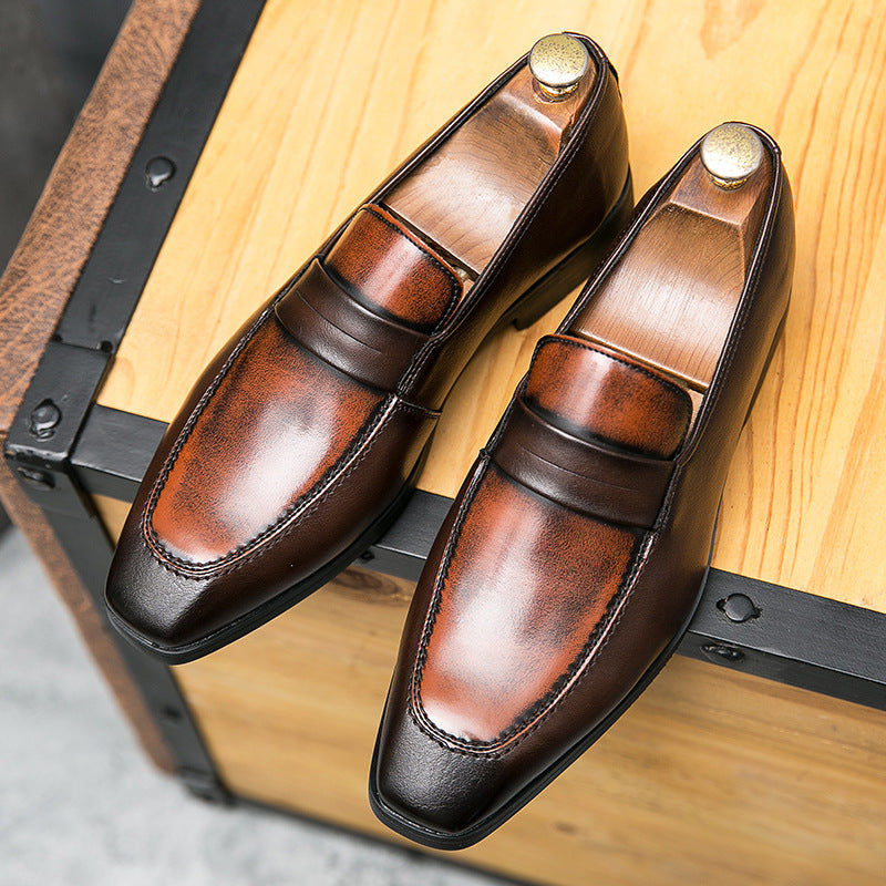 Hairstylist Retro Lazy Leather Shoes All-match Casual