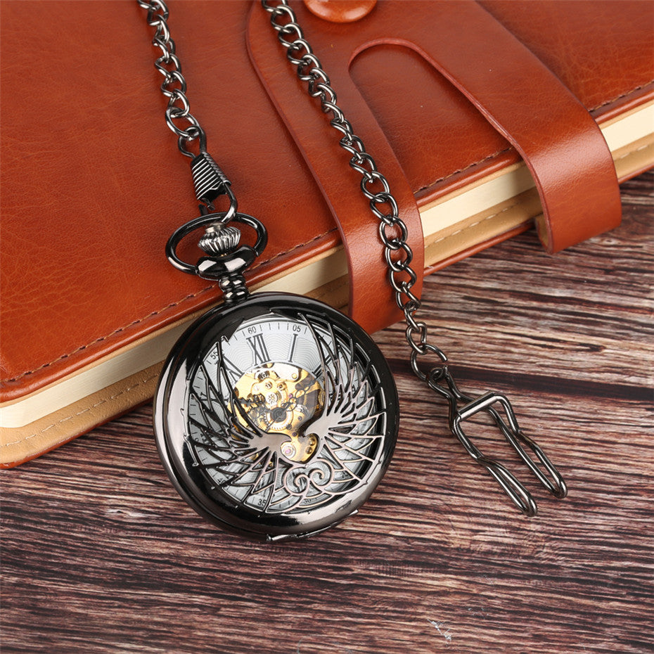 Hollow hollow mechanical pocket watch