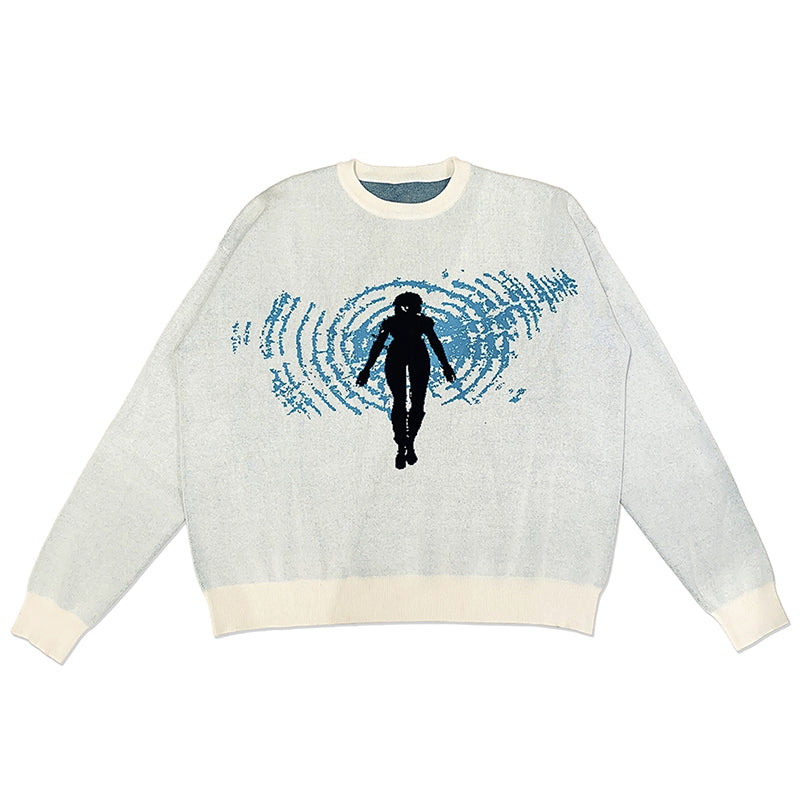 Fashion Women's Cartoon Pullover Round Neck Loose Sweater