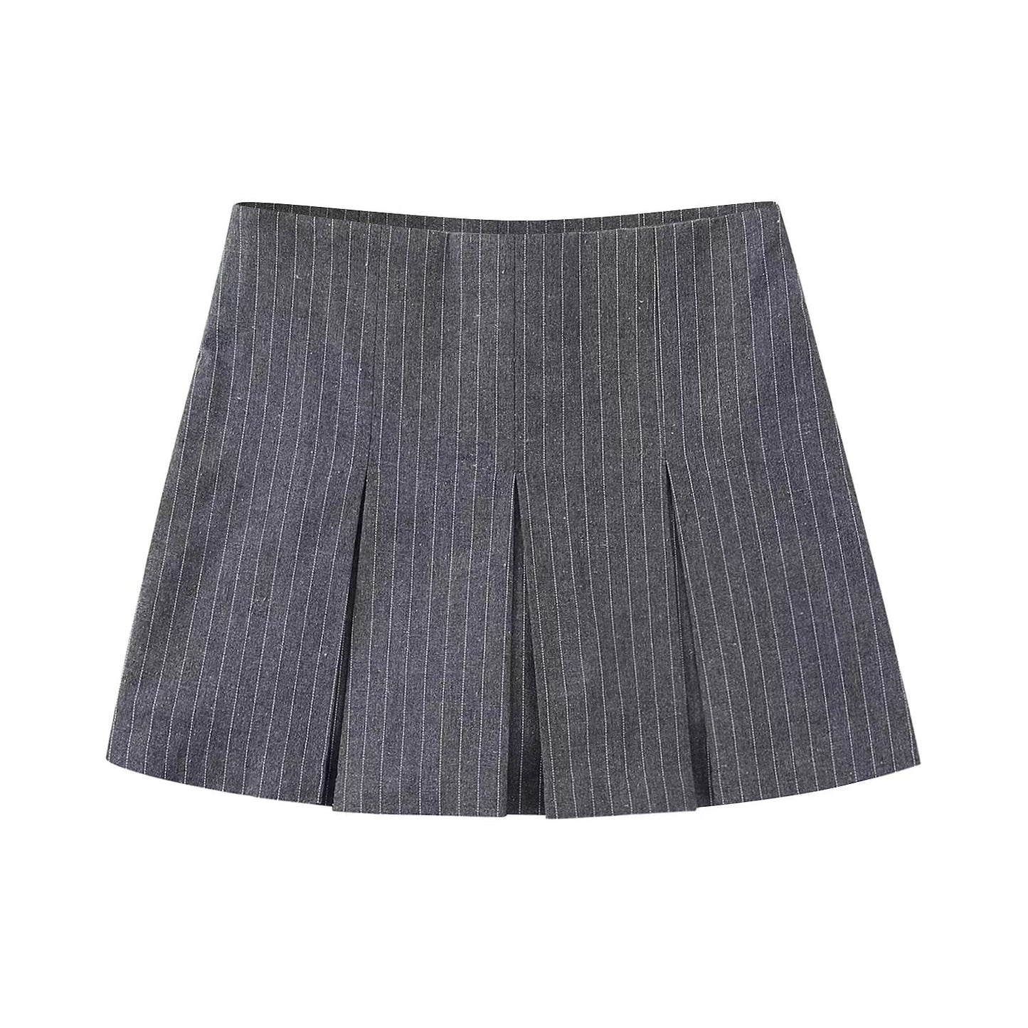 European And American Style High Waisted Wide Pleated Pants Skirt