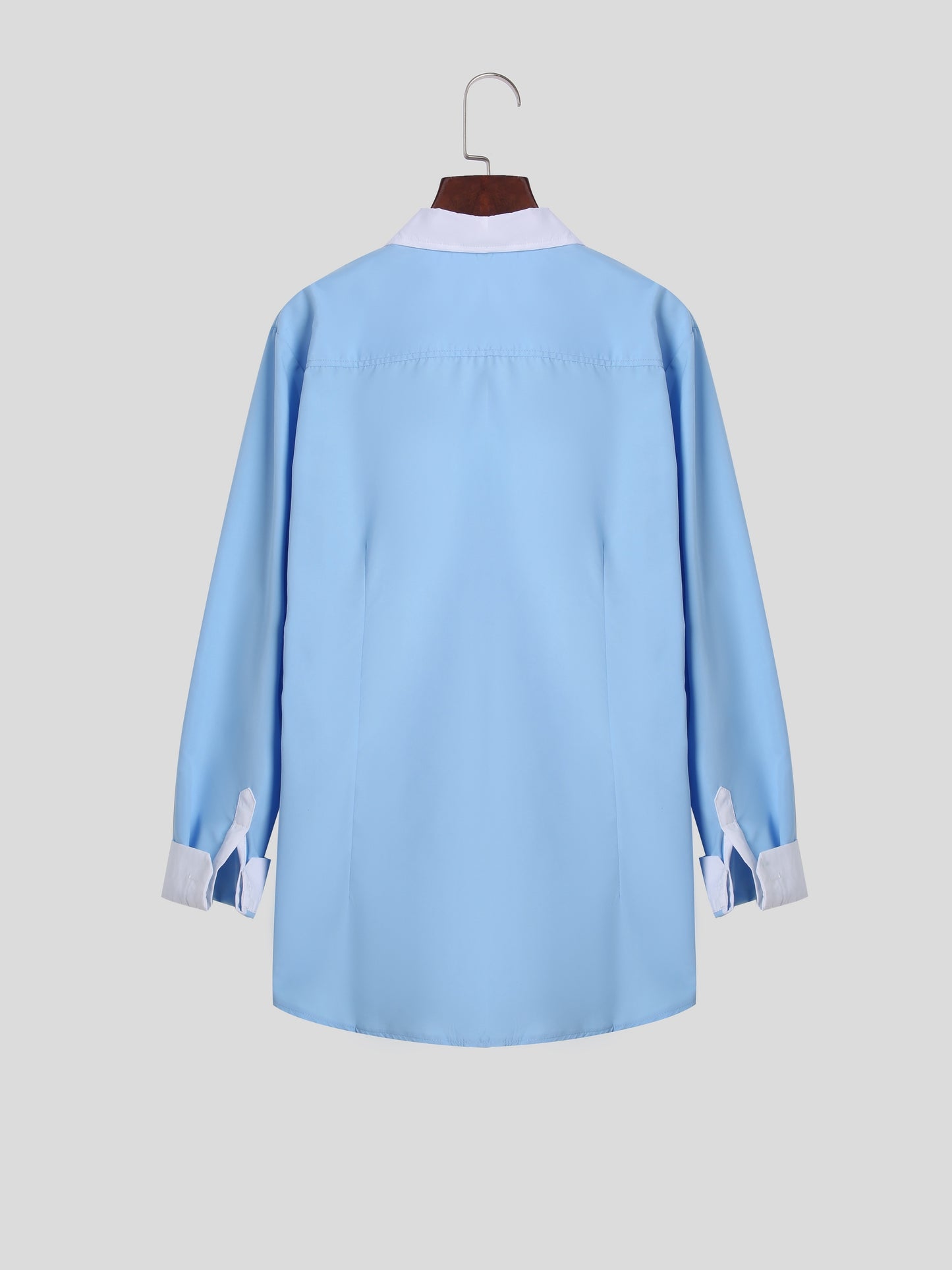 Stylish Business Shirt For Teenagers And A Long-sleeved Shirt With Contrasting Colors