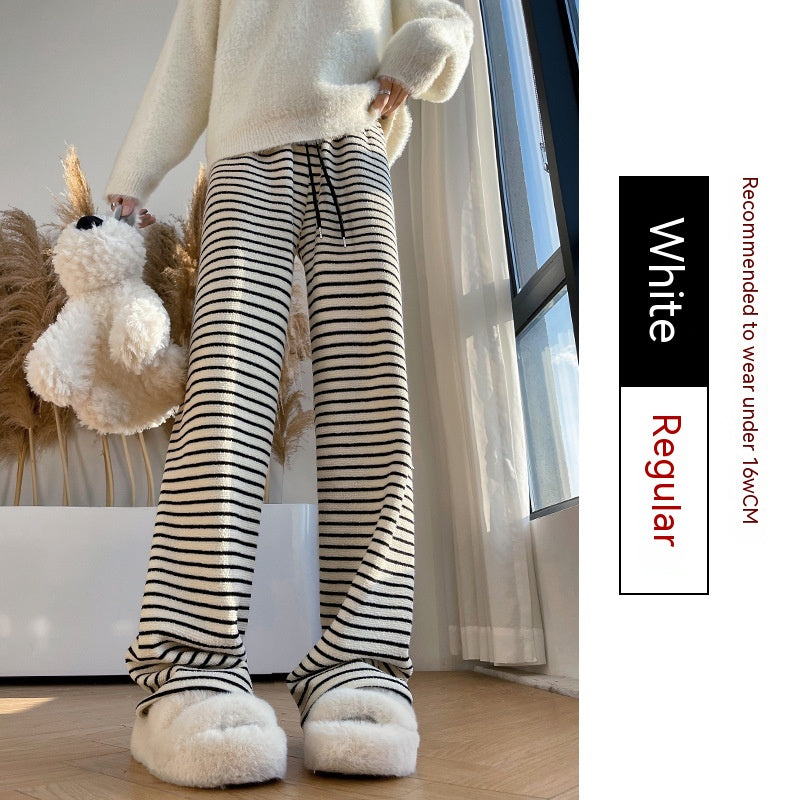 Knitted Striped Wide-leg Pants Children