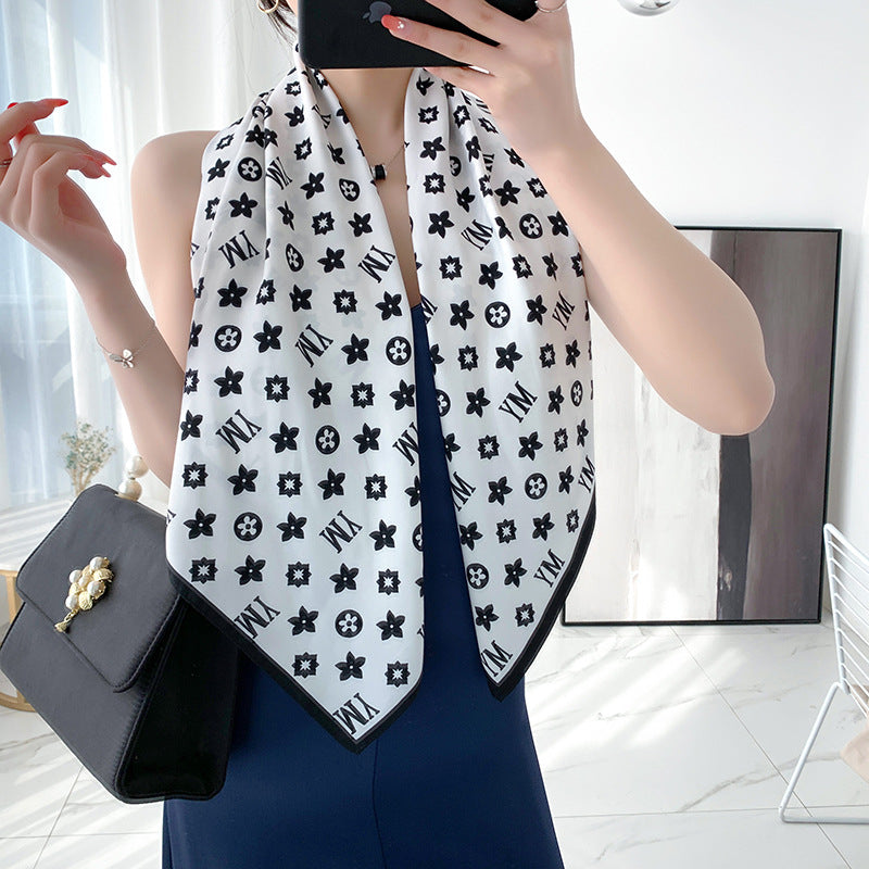 Fashion Home Color Leopard Twill Scarf