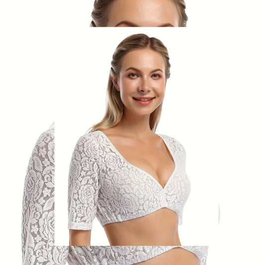 Women's Sexy Lace Stitching Small Shirt Top