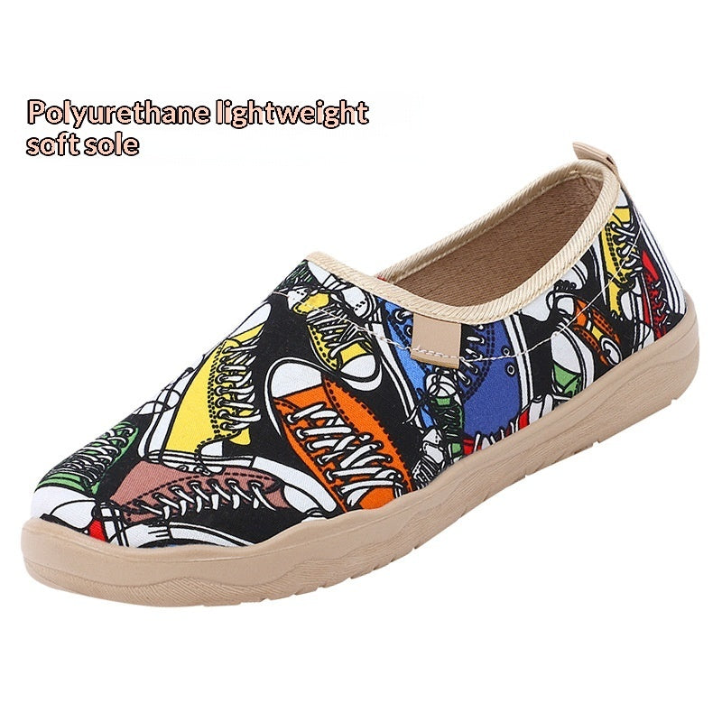 Comfortable Casual Canvas Shoes With A Soft Polyurethane Sole