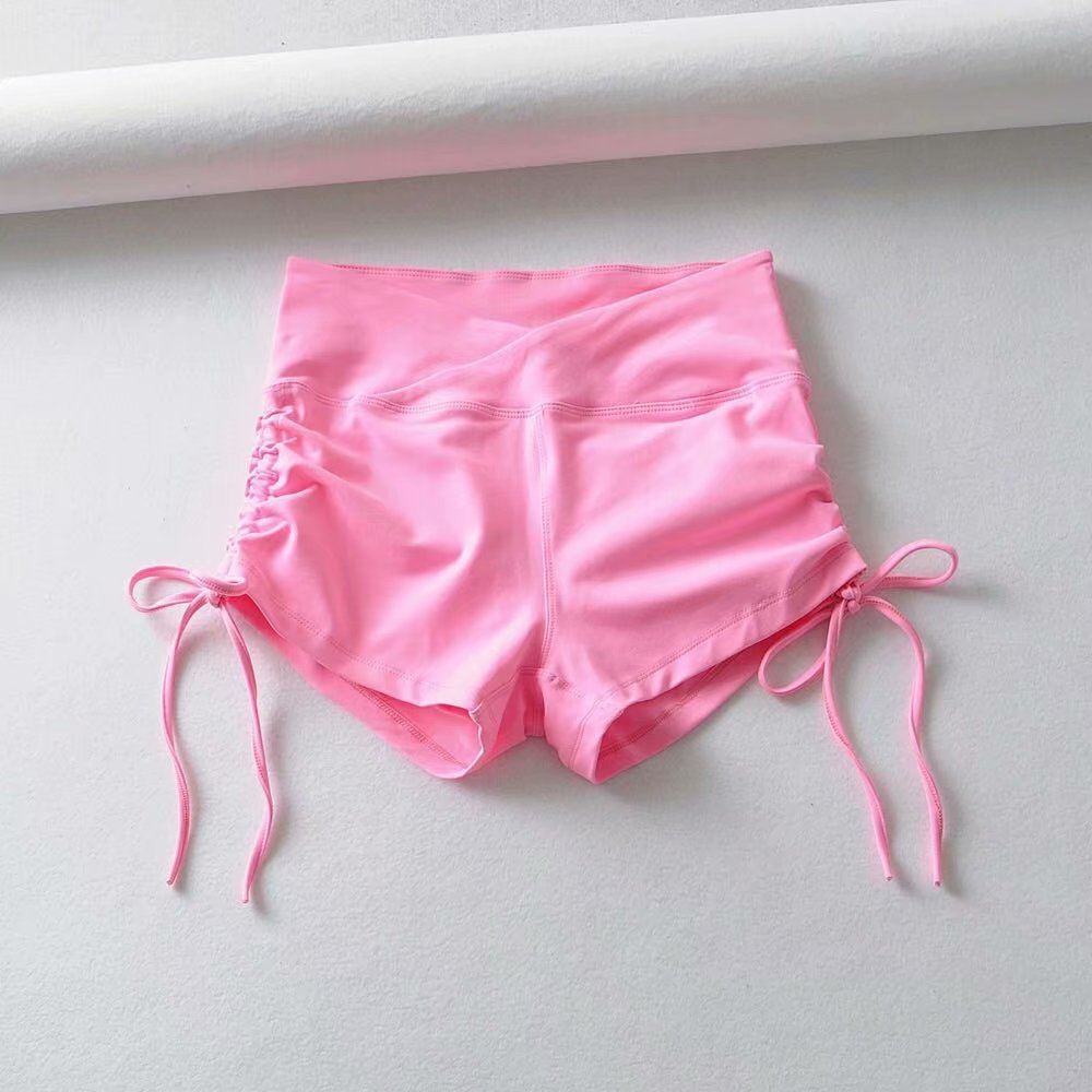 Women's Yoga Pants Drawstring High Waist Sports Shorts