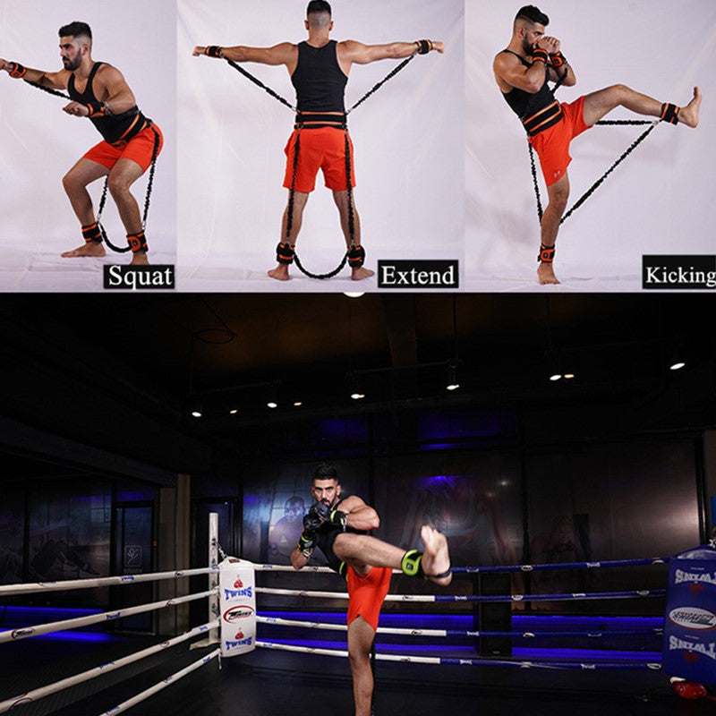 Leg squat, boxer, wrestle training, bouncing rope, volleyball, basketball, tennis, elastic rope