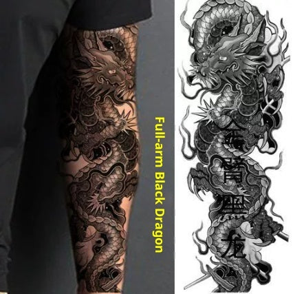 Full Arm Stickers Waterproof Men And Women Long-lasting Chest Back Flower Arm Tattoo Stickers