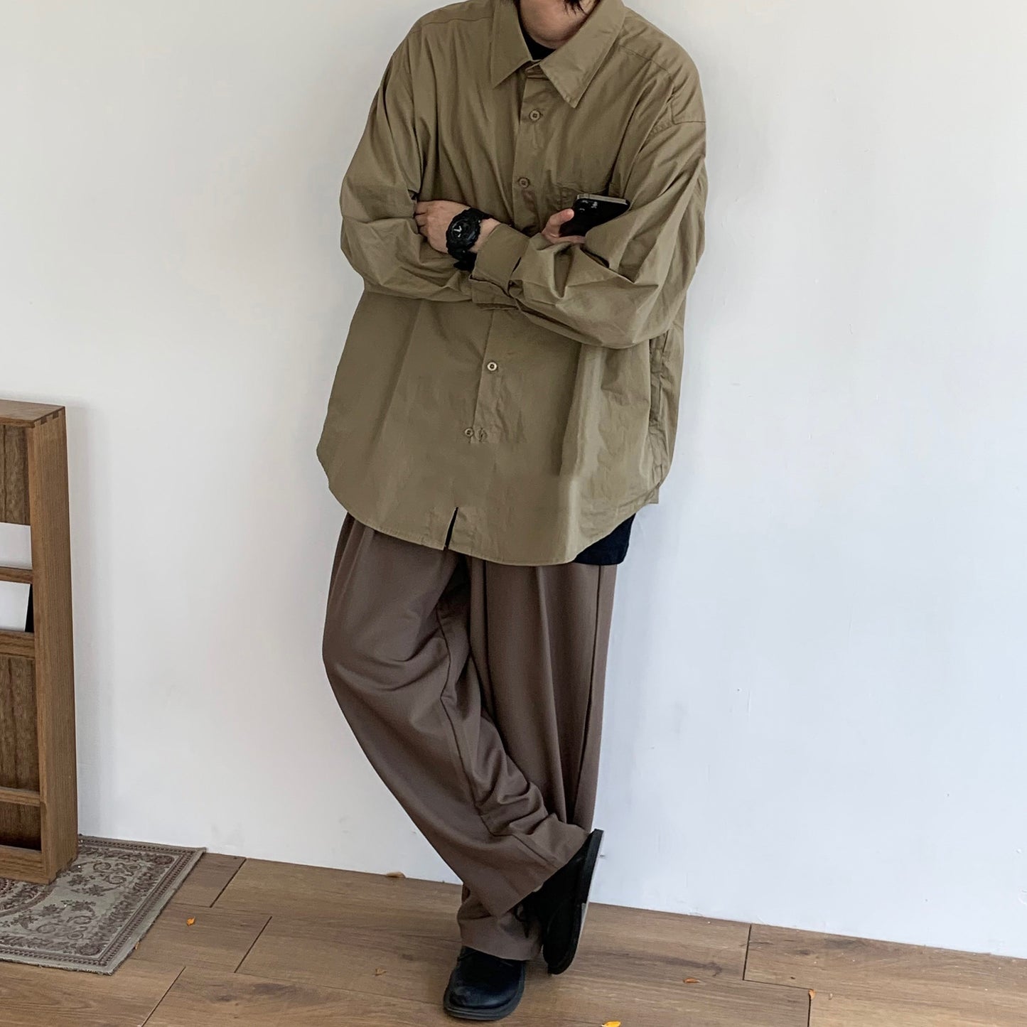 Japanese Retro Work Attire Long Sleeved Shirt