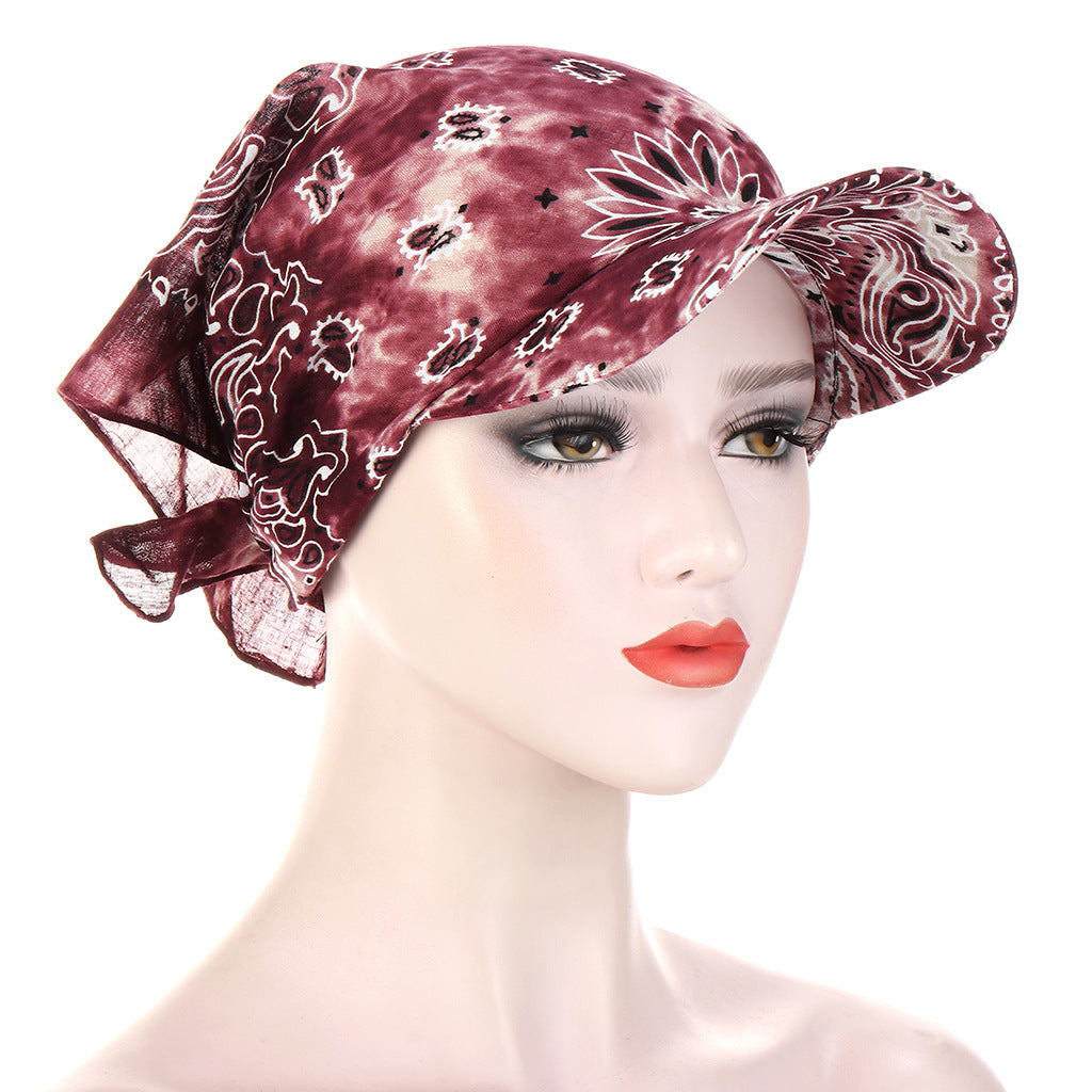 European And American Classic Multi-color Cashew Tie-dye Turban Hat
