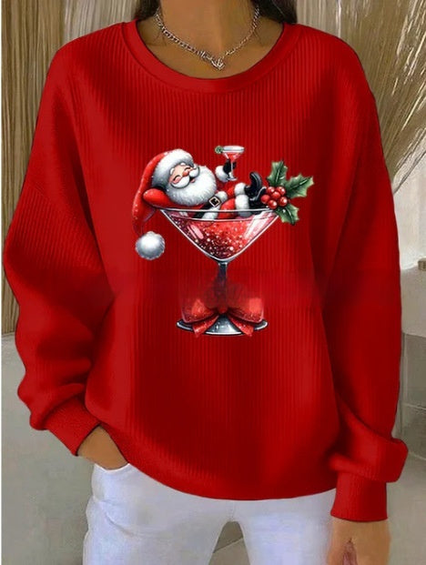 Relaxed-fit Casual Autumnwinter Long-sleeve Crew-neck Sweatshirt