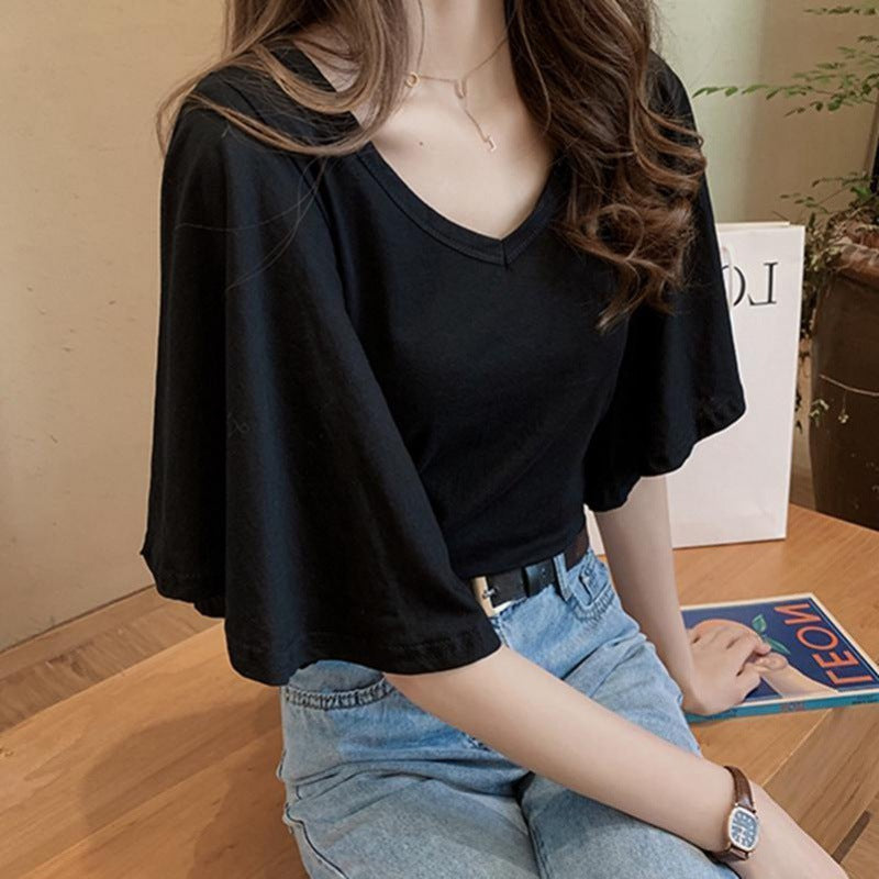 Plus-size Womens Short-sleeve T-shirt Top