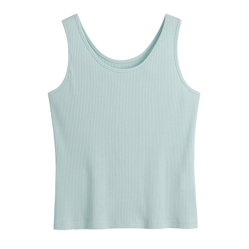 Multicolor Basic Drainage Knitted Bottoming Vest