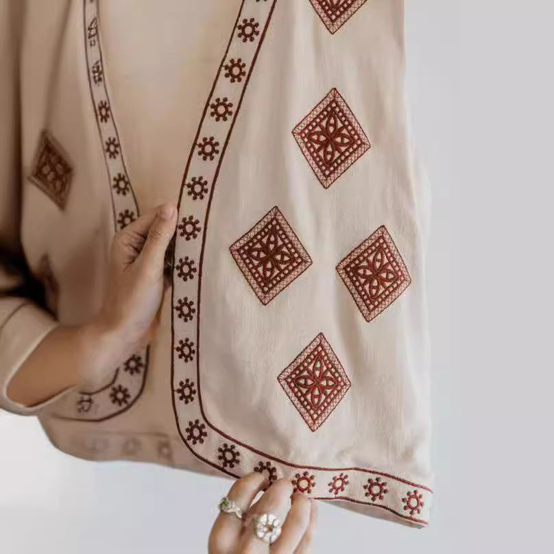 Sommer Broderi Vestjakke