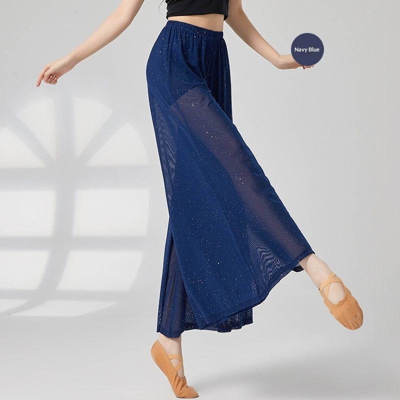 Loose High-waisted Wide-leg Pants For Classical Dance
