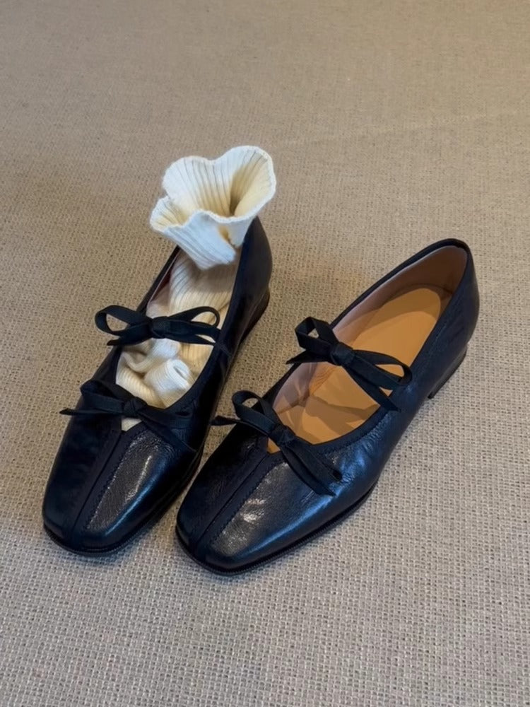 French Style Ballet Shoes Women's Soft Bottom With Skirt Vintage Mary Jane