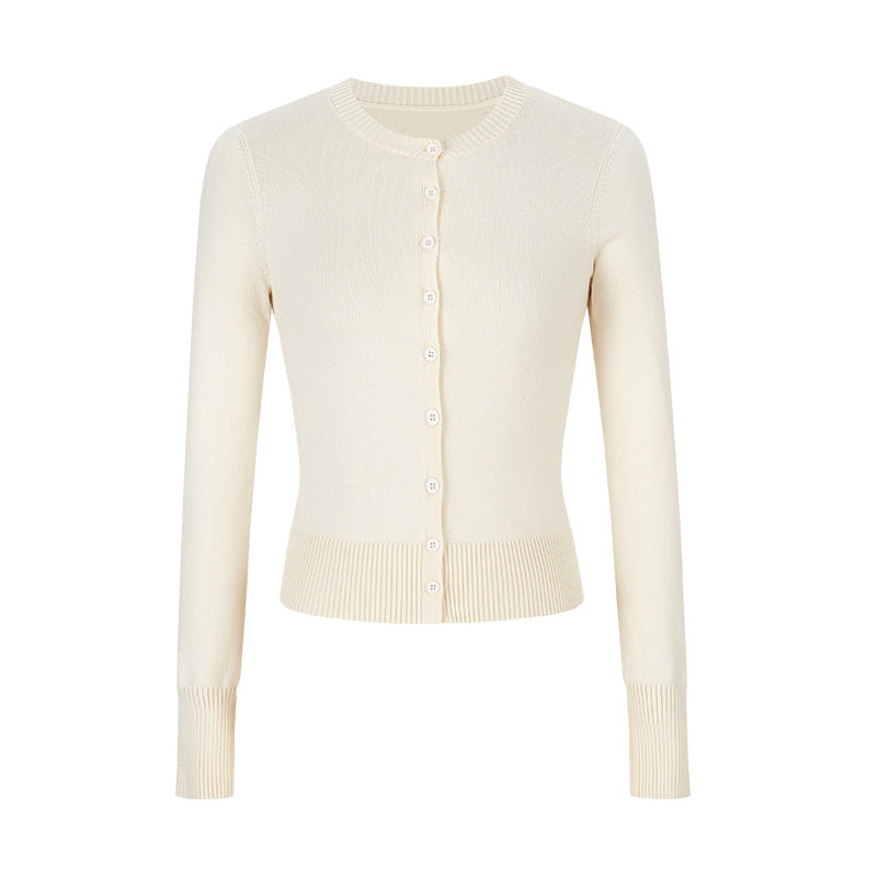 Women's Autumn Hot Girl Short Thin Coat Long-sleeved Sweater