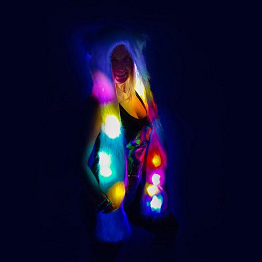 Warm Animal Cap with Scarf Gloves LED