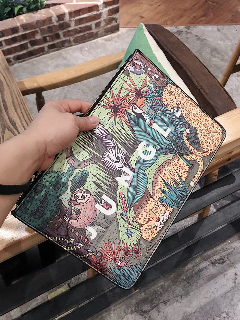 Fashion printed envelope bag