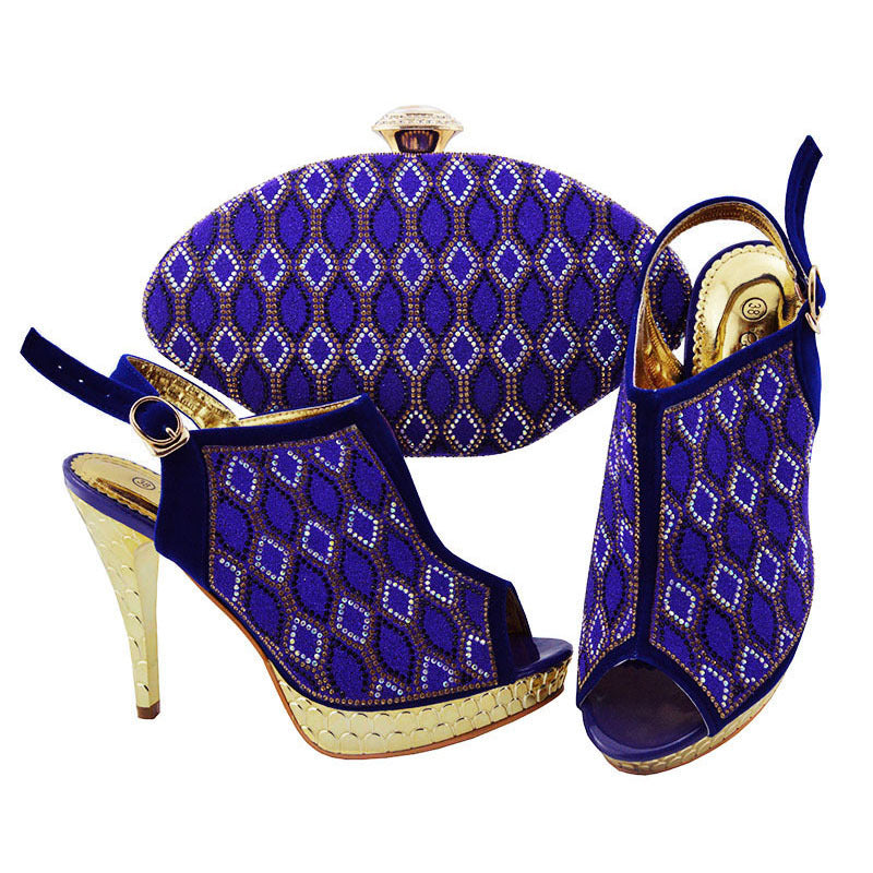 Stiletto European And American Spot Fish Mouth High Heeled Shoes Messenger Bag