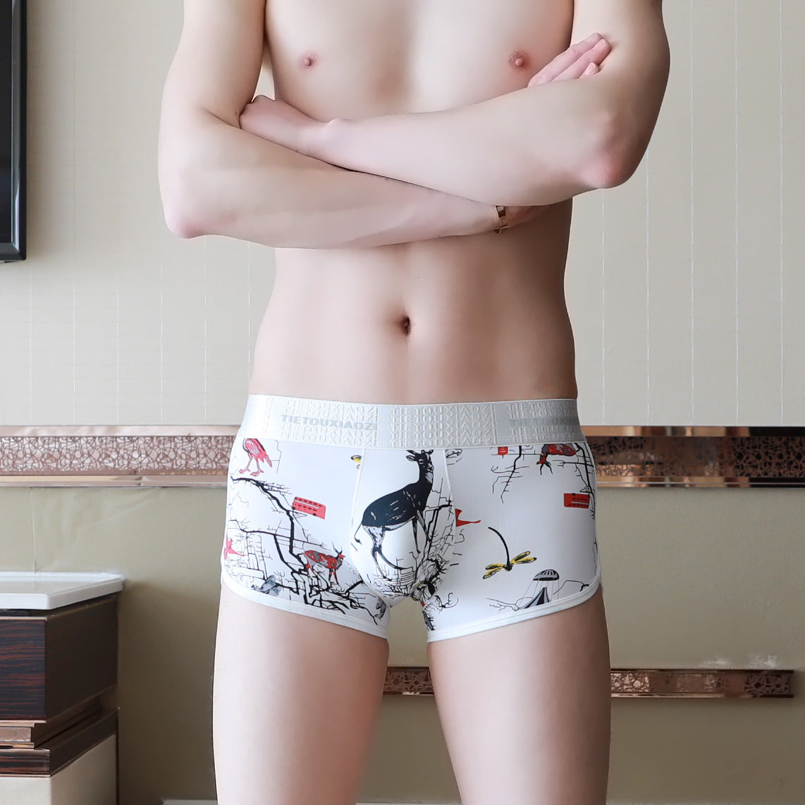 Men's Boxer Ice Silk Ultra-thin Breathable Shorts