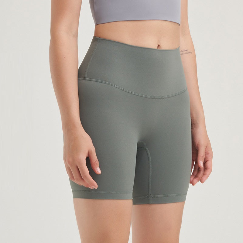 Nude No T-line Hip Lift Trepunkts Fitness Yogashorts til kvinder